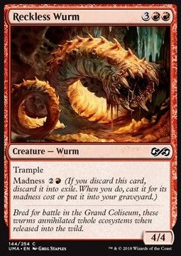 Reckless Wurm⁣ - Ultimate Masters⁣ (Common)⁣ [144]