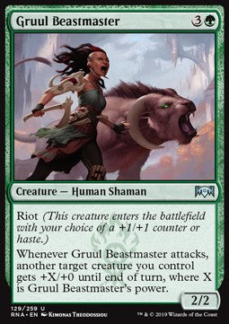 Gruul Beastmaster⁣ - Ravnica Allegiance⁣ (Uncommon)⁣ [129]