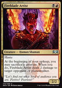 Fireblade Artist⁣ - Ravnica Allegiance⁣ (Uncommon)⁣ [172]