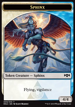 Sphinx Token (White and Blue 4/4)⁣ - Ravnica Allegiance⁣ (Token)⁣ [T09]