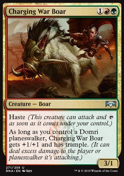Charging War Boar - Ravnica Allegiance: Extras (Uncommon) [XRNA-271]