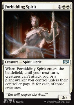 Forbidding Spirit⁣ - Ravnica Allegiance⁣ (Uncommon)⁣ [9]