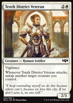 Tenth District Veteran⁣ - Ravnica Allegiance⁣ (Common)⁣ [26]