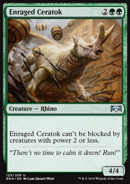 Enraged Ceratok⁣ - Ravnica Allegiance⁣ (Uncommon)⁣ [125]