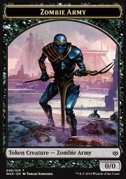 Zombie Army Token (Black 0/0) (V.1)⁣ - War of the Spark⁣ (Token)⁣ [T08]