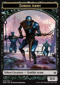 Zombie Army Token (Black 0/0) (V.2) - War of the Spark (Token) [WAR-T09]