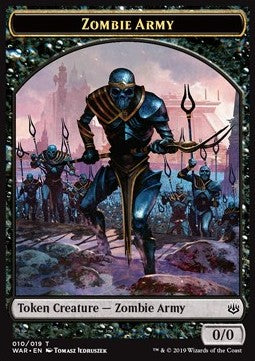 Zombie Army Token (Black 0/0) (V.3)⁣ - War of the Spark⁣ (Token)⁣ [T10]
