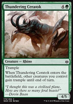 Thundering Ceratok⁣ - War of the Spark⁣ (Common)⁣ [179]