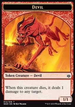 Devil Token (Red 1/1)⁣ - War of the Spark⁣ (Token)⁣ [T12]