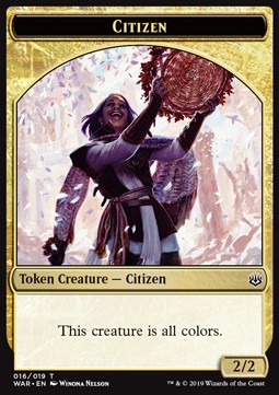 Citizen Token (Gold 2/2)⁣ - War of the Spark⁣ (Token)⁣ [T16]