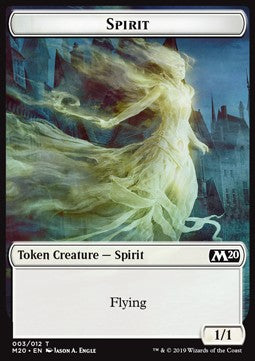 Spirit Token (White 1/1) - Core 2020 (Token) [M20-T03]