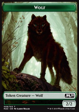 Wolf Token (Green 2/2)⁣ - Core 2020⁣ (Token)⁣ [T08]