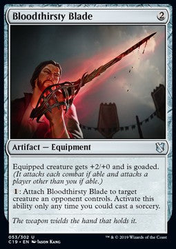 Bloodthirsty Blade⁣ - Commander 2019⁣ (Uncommon)⁣ [53]