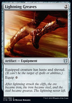 Lightning Greaves⁣ - Commander 2019⁣ (Uncommon)⁣ [217]