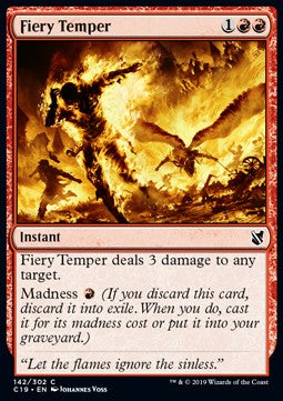 Fiery Temper⁣ - Commander 2019⁣ (Common)⁣ [142]