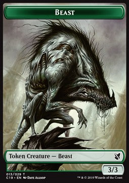 Beast Token (G 3/3) // Wurm Token (G 6/6) - Commander 2019 (Token) [C19-T 13/21]