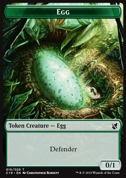 Egg Token (G 0/1) // Rhino Token (G 4/4) - Commander 2019 (Token) [C19-T 16/18]
