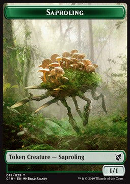 Saproling Token (G 1/1) // Morph Token (C 2/2) - Commander 2019 (Token) [C19-T 19/27]