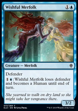 Wishful Merfolk⁣ - Throne of Eldraine⁣ (Common)⁣ [73]