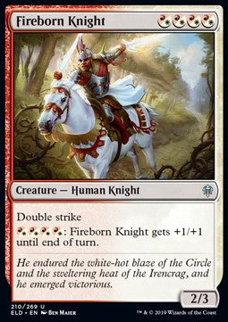 Fireborn Knight⁣ - Throne of Eldraine⁣ (Uncommon)⁣ [210]