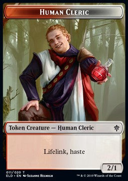 Human Cleric Token (Red and White 2/1)⁣ - Throne of Eldraine: Extras⁣ (Token)⁣ [T11]