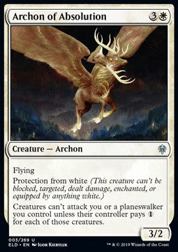 Archon of Absolution⁣ - Throne of Eldraine⁣ (Uncommon)⁣ [3]