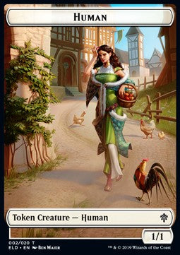 Human Token (White 1/1) - Throne of Eldraine: Extras (Token) [XELD-T02]