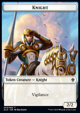 Knight Token (White 2/2 Vigilance)⁣ - Throne of Eldraine: Extras⁣ (Token)⁣ [T03]