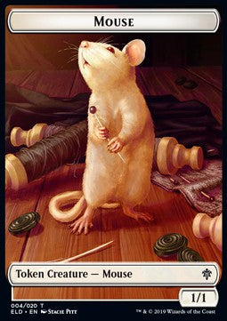 Mouse Token (White 1/1)⁣ - Throne of Eldraine: Extras⁣ (Token)⁣ [T04]
