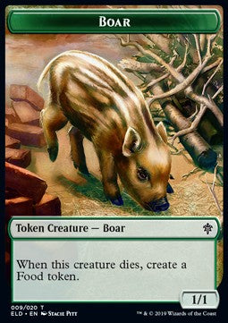 Boar Token (Green 1/1)⁣ - Throne of Eldraine: Extras⁣ (Token)⁣ [T09]