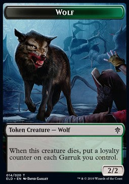 Wolf Token (Black and Green 2/2)⁣ - Throne of Eldraine: Extras⁣ (Token)⁣ [T14]