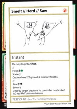 Smelt // Herd // Saw (V.1)⁣ - Mystery Booster: Playtest Cards⁣ (Special)