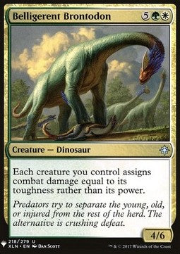 Belligerent Brontodon⁣ - Mystery Booster⁣ (Uncommon)⁣ [218]
