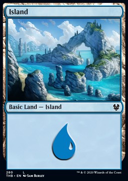 Island (V.1) - Theros Beyond Death: Extras (Land) [XTHB-280]