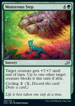 Monstrous Step⁣ - Ikoria: Lair of Behemoths⁣ (Uncommon)⁣ [166]