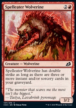 Spelleater Wolverine⁣ - Ikoria: Lair of Behemoths⁣ (Common)⁣ [137]