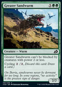 Greater Sandwurm⁣ - Ikoria: Lair of Behemoths⁣ (Common)⁣ [157]