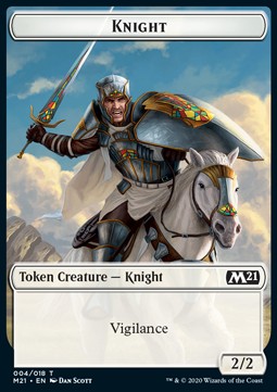 Knight Token (White 2/2 Vigilance)⁣ - Core 2021: Extras⁣ (Token)⁣ [T04]