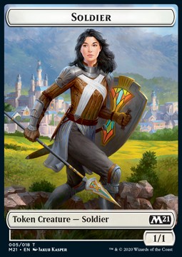 Soldier Token (White 1/1)⁣ - Core 2021: Extras⁣ (Token)⁣ [T05]
