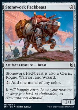 Stonework Packbeast⁣ - Zendikar Rising⁣ (Common)⁣ [255]