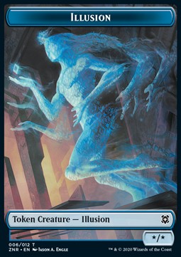 Illusion Token (Blue */*) - Zendikar Rising: Extras (Token) [XZNR-T06]