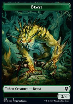 Beast Token (G 3/3) // Beast Token (G 4/4) - Commander Legends: Extras (Token) [XCMR-T 18/19]