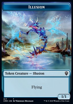 Illusion Token (U 1/1 Flying) // Saproling Token (G 1/1) - Commander Legends: Extras (Token) [XCMR-T 17/22]