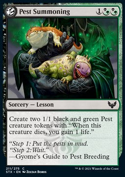 Pest Summoning⁣ - Strixhaven: School of Mages⁣ (Common)⁣ [211]
