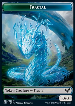 Fractal Token (Green and Blue 0/0)⁣ - Strixhaven: School of Mages: Extras⁣ (Token)⁣ [T03]