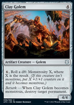 Clay Golem⁣ - Commander: Adventures in the Forgotten Realms⁣ (Uncommon)⁣ [58]