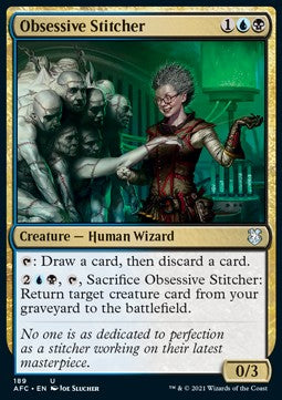 Obsessive Stitcher⁣ - Commander: Adventures in the Forgotten Realms⁣ (Uncommon)⁣ [189]