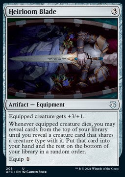 Heirloom Blade⁣ - Commander: Adventures in the Forgotten Realms⁣ (Uncommon)⁣ [208]