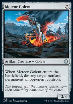 Meteor Golem⁣ - Commander: Adventures in the Forgotten Realms⁣ (Uncommon)⁣ [210]