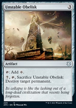 Unstable Obelisk⁣ - Commander: Adventures in the Forgotten Realms⁣ (Uncommon)⁣ [220]